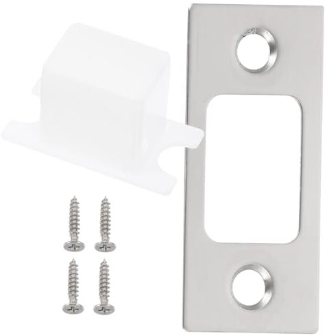 jojofuny 4 Sets Door Lock Guide Door Covers Front Door Reinforcement Kit Door Strike Plate Strike Plates for Exterior Doors Door Striker Plates Door Plates Plastic Insert Buckle Box