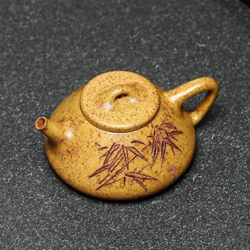 Afternoon Tea Set Chinese Tea Set Accessories 260ml Hand-carved Purple Clay Teapot Section Mud Stone Scoop Tea Infuser Tea Set For Adults