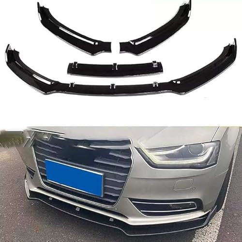 LIXINRU Auto Frontspoiler Lippe für Audi A4 B8.5 2013 2014 2015 2016, Frontschürze Frontspoiler Lippe Diffusor Protector Guard Cover Trim