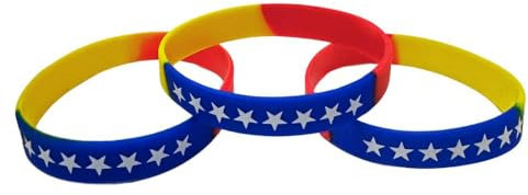 Genérico Pulseras Brazalete Venezuela 7 estrellas y colores de la bandera silicona