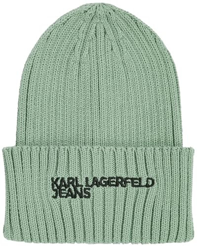 KARL LAGERFELD JEANS, Damen, Essential Logo Beanie, Granitgrün, Einheitsgröße