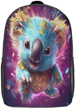 CZSDABERA Koala Schulrucksack Mädchen Teenager Schultasche Großen Rucksack Schule Trekking Rucksack Rucksack Wasserdicht Für Schule Reise Schulranzen 17inch
