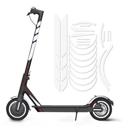 DEMULAX Adesivi di avvertenza for il corpo, for Xiaomi, M365 Pro 1s PRO 2 Scooter elettrico Adesivo riflettente Copri ruota Parti adesive Copertura riflettente per monopattino elettrico(Body stickers