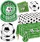 Décorations de fête de football pour 20 invités, comprend des assiettes de football, des serviettes, des nappes pour la fête d’anniversaire de football Garçons Décorations de fête à thème sportif