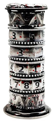 iFCOW Dice Spinner Set di Dadi in Metallo 7 in 1 per Roulette D&D D4 D6 D8 D10 D12 D20 D% per i Giochi da Tavolo TRPG Rpg Giochi di Ruolo Dadi