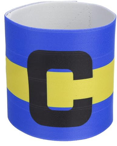 PATIKIL Fußball Kapitänsbinde, Kapitänsarmbänder für Fußball Elastische Kapitänsbinde Sport Kapitänsarmbänder für Jugendliche Erwachsene Fußballteamtraining Blau/Gelb