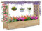 COSTWAY Hochbeet mit Rankgitter & hängendem Dach, Pflanzkasten mit Rankhilfe, Blumenkasten für Kletterpflanzen & hängende Körbe, für Hof Garten Terrasse, Pflanzgefäß aus Holz, Natur (200x44x114cm)