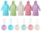 6 Stück regenponcho(2 weiß, 1 lila, 1 grün，1 blau, 1 rosa)，Regenponcho Festival Poncho,Verdickt regenponcho festival damen，Unisex regencape，bunt，einweg，regencape einweg，rain poncho,Bunt Rain Regencape