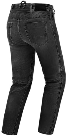 SHIMA Zenith Motorrad Jeans Herren mit Protektoren GFLEXX Knieprotektoren Motorradhose Kurzgrößen Hosen für Mann Protektorenhose Textilhose Urban Stretch Jeanshose Lang (Männer, Schwarz, 30/32)