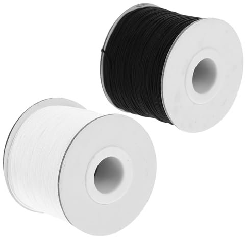 DOITOOL 2Rotoli Filo per Gioielli Fai da Te da Chinlon per Creazione Collane e Bracciali Colori e Facile