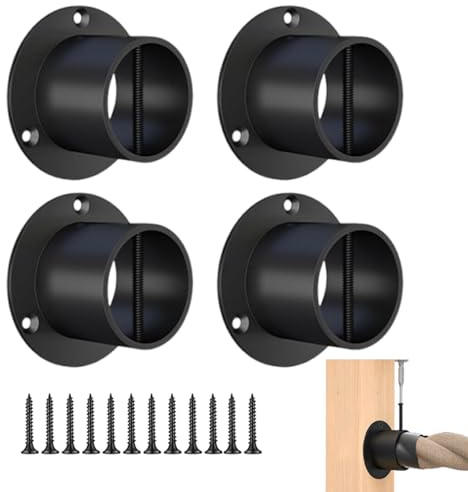 Rope Cover Black Rust-Proof Securing Supports | Heavy Duty Steel Rope Cap for Indoor Outdoor Fencing Stair Deck Outdoor Terrace Balcony Railing Cable Handrail Garden Patio