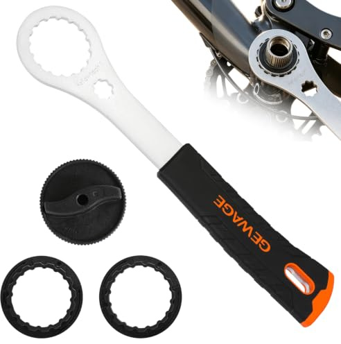Fahrrad Centerlock Werkzeug Bremsscheibe | Fahrrad Tretlagerschlüssel mit 2 Adaptern und 1 Kurbelabdeckungswerkzeug,Kompatibel mit Shimano Hollowtech II/BB9000/BBR60
