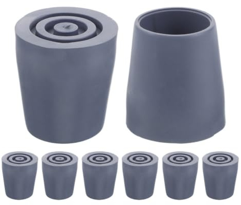 HINTRMENT 8 Piezas Protector de Suelo para Silla de Ducha Tapas Antideslizantes de Goma para Patas de Silla de Baño Cubiertas de Repuesto Estabilidad y Protección de Superficies