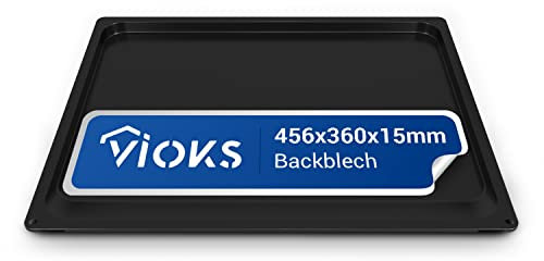 VIOKS Fettpfanne Backofen 456x360x15mm Ersatz für Gorenje Backblech 242132 & Herd Backblech Klein, Backofen Blech für Herd und Backofen Set