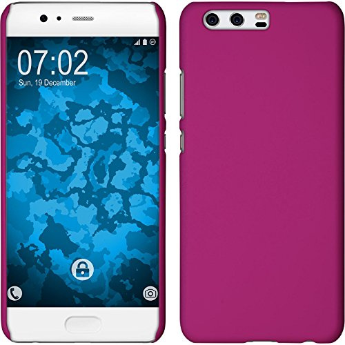 PhoneNatic Case kompatibel mit Huawei P10 - Hülle pink gummiert Hard-case Cover