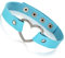 Flongo Choker Leder Halsband Lederhalsband Damen, Leder Halskette Halsband Anhänger Choker Tattoo Kette Blau Silber Herz Einstellbar Verstellbar Gothic Punk Rock Damen