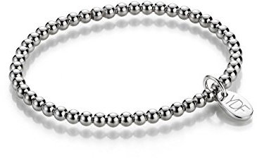 YoungDiamondFashion YDF Spheric Kugelarmband flexibel 4 mm Länge 18 cm 925 Sterlingsilber rhodiniert echter Diamant 0,01 Carat