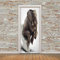 3D Türaufkleber Elefant auf der Toilette Türtapete Wandbild Selbstklebend PVC Wasserdicht Abnehmbar Türfolie TürPoster Fototapete Wohnzimmer Schlafzimmer Haus Dekoration 77x200cm