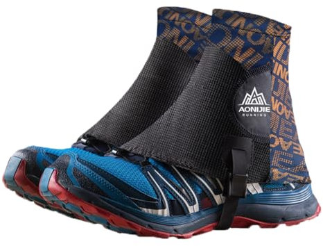 TRIWONDER Reflektierende Gamaschen, Trail Low Gaiters, Running Gamaschen mit UV-Schutz für Damen und Herren (Orange)