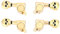 2R 2L Ukulele Mechaniken Golden Ukulele String Tuning Pegs Mechaniken Tuning Key Pegs für Zubehör Für Spielinstrumente Zubehör Für Musikinstrumente