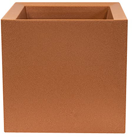 WELL HOME MOBILIARIO & DECORACIÓN MACETERO DE POLIETILENO POR ROTOMOLDEO COLOR TERRACOTA 50x50