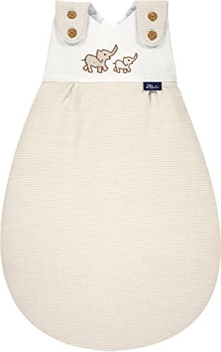 Alvi Baby Mäxchen Außensack olifant/Ganzjahresschlafsack mitwachsend/Babyschlafsack größenverstellbar/Alvi Kinderschlafsack ohne Ärmel/für Jungen und Mädchen ab 0 Monate