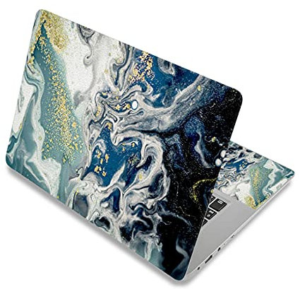 BIJIHUA Laptop Skin Sticker Decal Universal Marble Grain Laptop Skin Sticker 13.3 14 15.6 17 Notebook Surface Cover Decal for Lenovo/HP/MacBook etc