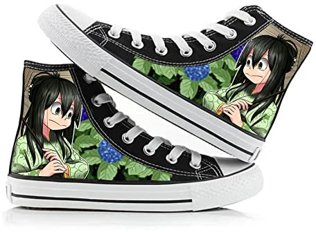 Jilijia My Hero Academia Canvas-Schuhe Anime Sneakers Izuku Todoroki Cosplay High-Top Schuhe für Herren und Damen (MHA)