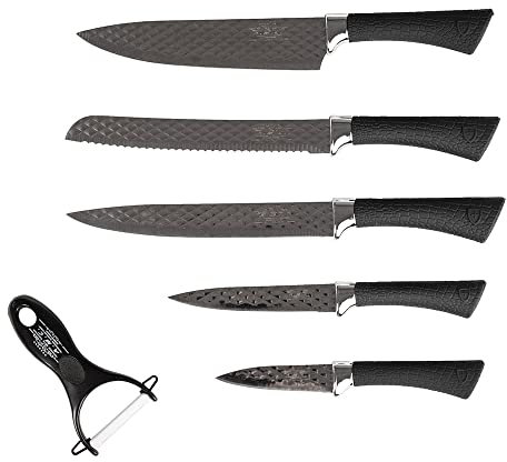 AMC Messerset Modell Keramik Sparschäler Farbe Diamond 6 teilig aus hochwertiger Keramik Messerset Ergonomische Form und scharfe Klinge deutsches Design Oberfläche mit antibakterieller Technologie