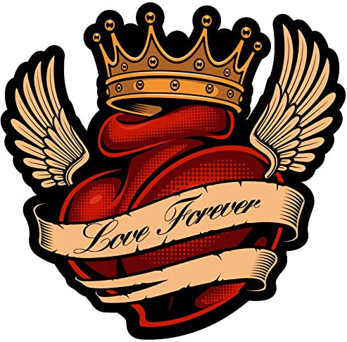 Samunshi Love Forever Heart Aufkleber Autoaufkleber für Motorrad Fahrrad Roller oder Auto Sticker (15x15cm Love Forever Heart)