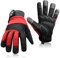 Wolveskin Safety Work Gloves Men & Women - Utility Mechanic Working Gloves for Multi-Purpose, Synthetic Leather, Heavy Duty, Firm Grip, Touchscreen Capable, High Dexterity and Flexible (Red, Medium)