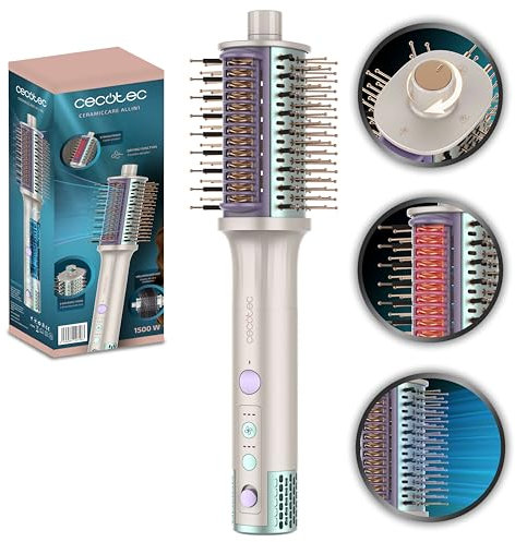 Cecotec Luftbürste - Formbürste - Haartrockner - Glätter - Ceramiccare Allin1. Multifunktionale Bürste 4in1, BLDC-Motor 1500 W, 3 Luftstromrichtungen, Ionen-Technologie