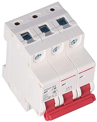 3P Leitungsschutzschalter Leitungsschutzschalter PC-Abdeckung für DIN-Schienenmontage für Haushaltsluftschalter AC 400 V (40A)