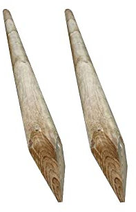 2 runde Pfosten für modulare Zäune (cm, Ø 8 x H.150)