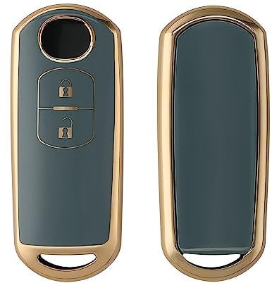 kwmobile Cover Chiave Auto Compatibile con Mazda con 2 tasti Keyless Go - Custodia Chiavi Auto Copri Telecomando - Copertina Chiave - Copertura in Silicone TPU