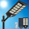 WERISE 1000W Lampadaire Solaire Exterieur avec Detecteur de Mouvement, 6500K 800 LED Lampe Solaire avec Telecommande, IP65 Étanche Projecteur Solaire Puissant pour Jardin Rue Garage
