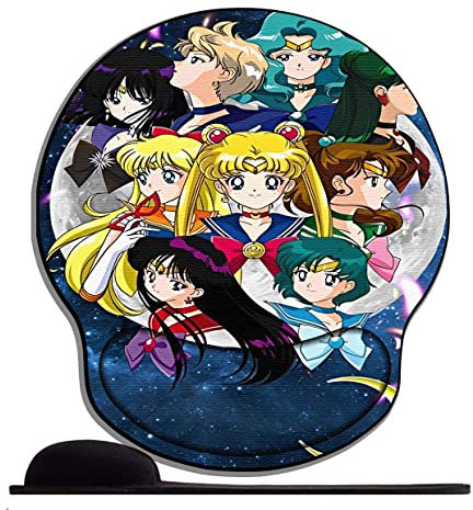 Gel Mauspad ergonomische Handgelenkauflage Anime Mädchen Sailor Moon Sty69 Office Komfort Mousepad Handgelenkpolster Handauflage Gelkissen Gelpolster für Computer Laptop Notebook