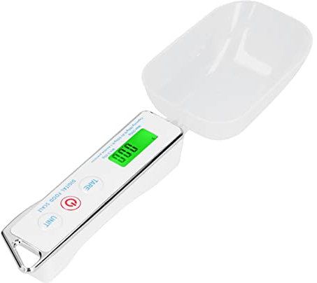 ZPSHYD Balance De Cuillère Numérique - Balance De Cuisine en Acier Inoxydable Ménager pour Mesurer la Farine, Le Thé Et Les Épices Jusqu'à 500g avec Une Précision De 0,1g!(Blanc)