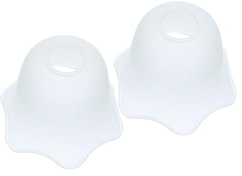 Housoutil 2st Lampenschirm Aus Glas Trommel Lampenschirm Lichtschirm Im Traditionellen Stil Deckenlampenschirm Lichtabdeckungen Für Deckenventilatoren Zylinder Domlicht Weiß Nachttisch E27