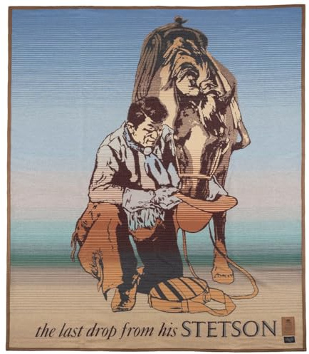 Stetson Ltd Edition Last Drop Blanket - Mehrfarbige Decke - Pendleton Collaboration - Wolldecke mit Jacquard-Webtechnik - Made in USA bunt One Size