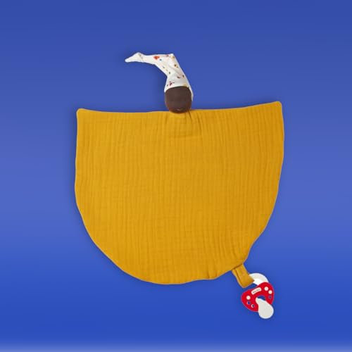 Käthe Kruse Waldorfwichtel groß I Kuscheltuch inklusive Schnullerhalterung für Kinder ab 0 Jahre I Großes Schmusetuch mit Wichtelkopf