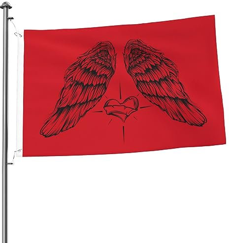 Pride Flag Engel Und Herz Premium Flagge Diverse Banner Dekoration Flagge Für Piraten-Partys, Party, Balkon, 90X150Cm