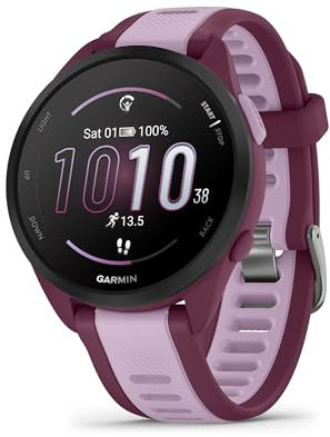 Garmin Forerunner 165, Music - Montre GPS connectée de Running avec écran AMOLED – Prune/Lilas