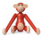 Kay Bojesen Figurine 39360 - Figura de Mono (Haya, Pintada, 9,50 x 10 x 3,50 cm), Color Rojo