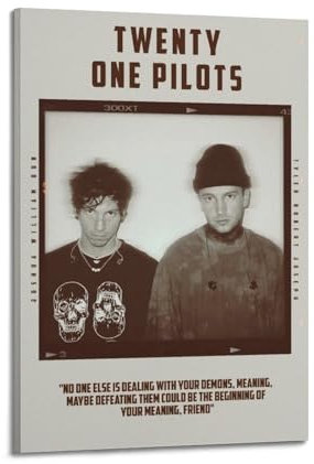 Twenty One Pilots Wandkunst, ästhetisches Poster für Schlafzimmer und Wohnzimmer, 40 x 60 cm, Rahmenstil