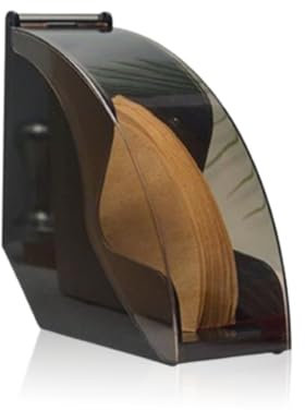 Coffee Filter Holder, Coffee Filter Paper Dispenser Rack for V60 Reusable Coffee Filter Paper Holder with Cover Fan Shaped Plastic Filter Paper Holder for Counter