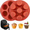 Socluer Lot de 2 moules à muffins en silicone pour Airfryer, moules à muffins, moules à cupcakes, friteuse à air chaud, moule de cuisson antiadhésif pour muffins, cupcakes, brownies et pudding