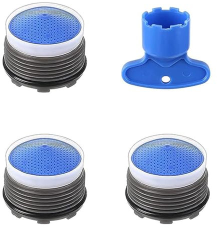 3 Pcs Faucet Aerator Kitchen Tap Aerator M18.2 Buffer Faucet Aerator Faucet Aerator Key Removal Wrench Male Water end Diffuser Nozzle Water Saving tap Nozzle Replacement Parts