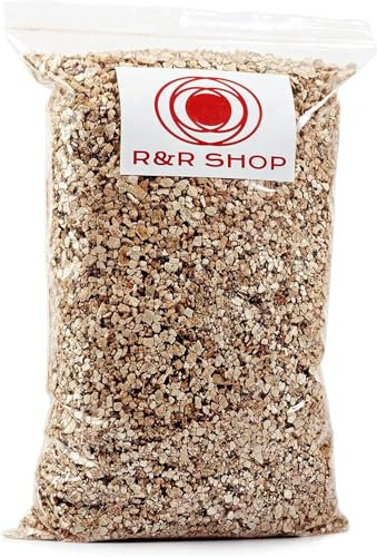 R&R SHOP – Vermiculita Mediana Expandida, PH Neutro Ideal para Germinación, Crecimiento de Plantas, Hongos y Animales de Terrario (20L)