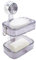 VirtuGro Shower Soap Holder Suction Soap Dish with Hooks Max Hold 5KG, No-Drilling Double Layer Soap Dish Holder Wall Mounted, Plastic Soap Holder for Shower Bathroom Kithchen, Waterproof & Removable